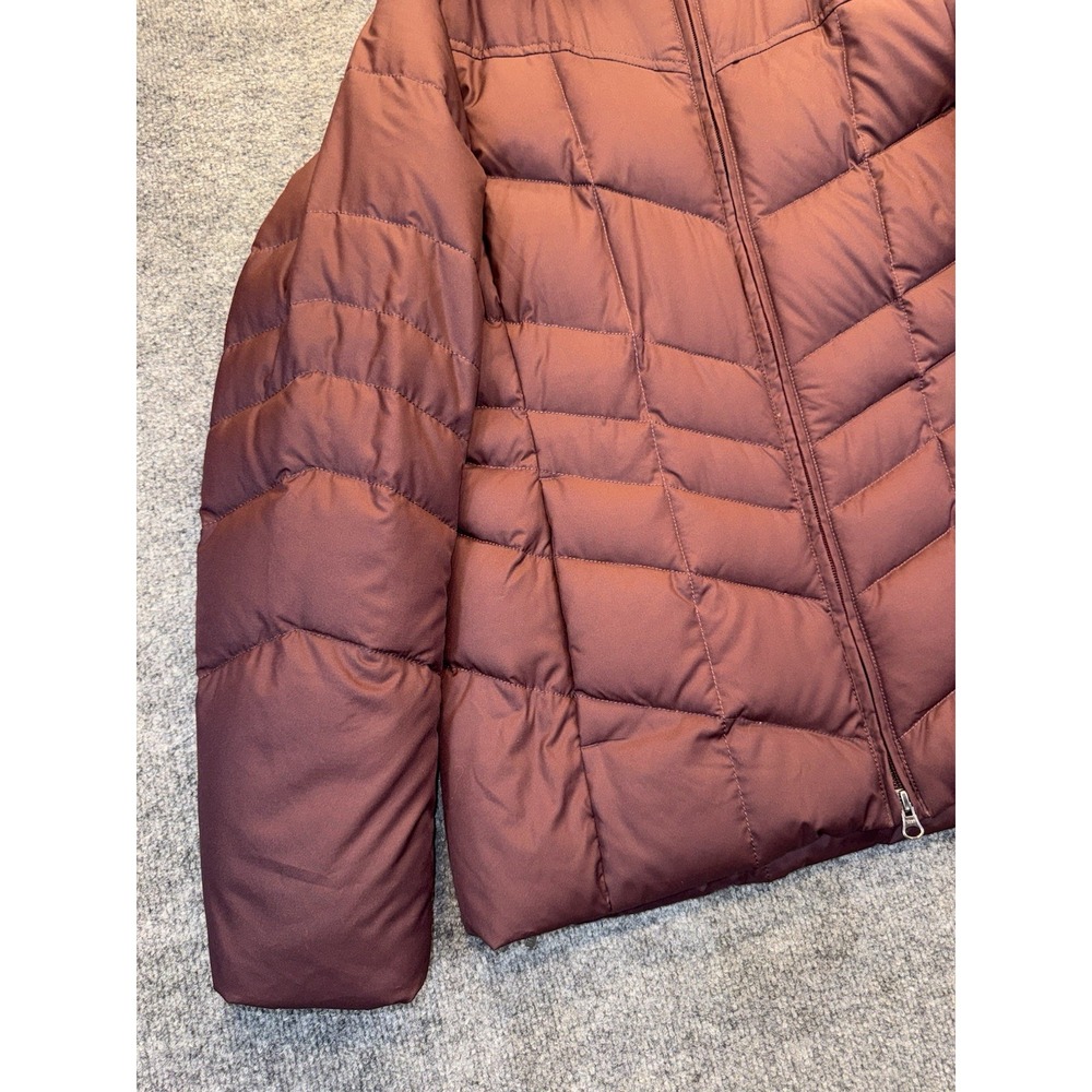 Lands' End Women's Hooded Puffer Jacket Burgundy Size Small 6-8 Winter Coat - Picture 3 of 14
